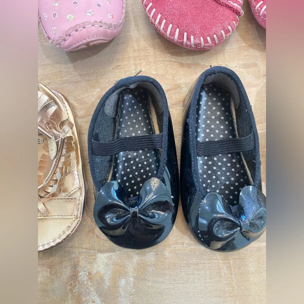 7 baby girl toddler moccasin shoes sandals slide on Stride Rite Baby Gap Romirus
